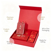 Coffret Cadeau de Luxe Personnalisé Écologique pour le Nouvel An, Impression de Design Festif Premium pour Cadeau Client Groupe Immobilier OEM