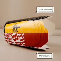 Cylindre à emporter pour nouilles, pâtes et sushis, étanche, écologique, recyclable, 16oz-26oz, avec logo personnalisé en relief et pelliculage mat