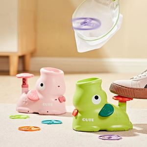 Children's Outdoor Sports Baby Elephant <b>Flying</b> Saucer Game with <b>Net</b> Spinning <b>Flying</b> ufo Disc Foot Ejection Launcher Outdoor Game - Product Image 2