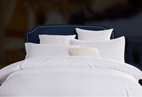 Drap de lit en coton égyptien personnalisé 250 300 400 600 Drap de lit design pour hôtel Linge de lit Ensemble de draps