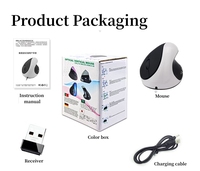 Produsen Sumber Mouse Nirkabel Vertikal Ergonomis Pengisian Daya Nirkabel 2.4G Mouse Vertikal Kantor