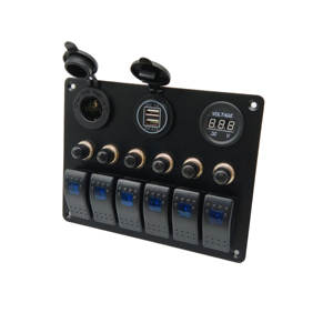 Panel <span class=keywords><strong>de</strong></span> interruptores basculantes a prueba <span class=keywords><strong>de</strong></span> agua <span class=keywords><strong>de</strong></span> 12V y 24V, material ignífugo con <span class=keywords><strong>lentes</strong></span> rojas, verdes, azules, naranjas y blancas, interruptores marinos - Product Image 4