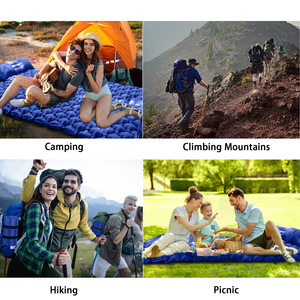 E-RIKE Materassino Gonfiabile Impermeabile Leggero Durevole Pieghevole Portatile Doppio per Campeggio all'Aperto con Pompa Integrata - Product Image 6