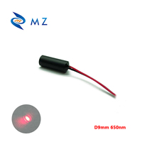 Nouveau module laser à point rouge compact mini 9 mm 650 nm 1 mW avec lentille en verre, longue durée de vie pour le pointage à longue distance et l'utilisation domestique