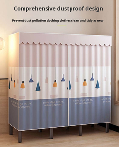 Armoire de rangement portable pliable sans installation, penderie robuste autoportante pour vêtements - Product Image 4