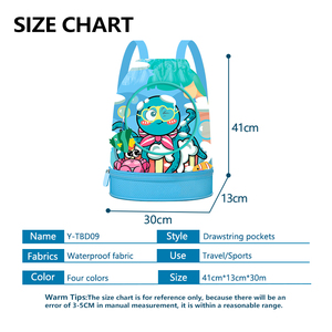 <span class=keywords><strong>Mochila</strong></span> con logotipo personalizado, bonita <span class=keywords><strong>mochila</strong></span> de almacenamiento impermeable de dibujos animados para niños y niñas, bolsa deportiva de playa, bolsas con cordón para gimnasio y natación para niños - Product Image 5