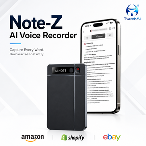 Enregistreur vocal IA Note-Z 16 Go avec boîtier en aluminium, transcription 81 langues, identification du parlant, assistant d'enregistrement de réunions - Product Image 1