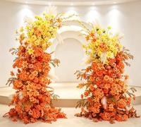 Arche florale artificielle automne-hiver, support floral pour toile de fond de scène de mariage, décoration de vitrine pour événements, fleur artificielle