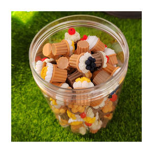 100 قطعة/مجموعة من الراتنج المقلد ثلاثي الأبعاد على شكل كب كيك مصغر، زخارف راتنجية على شكل بسكويت، لوازم فنية مصغرة، للحرف اليدوية وتزيين دمى الحرف اليدوية - Product Image 3