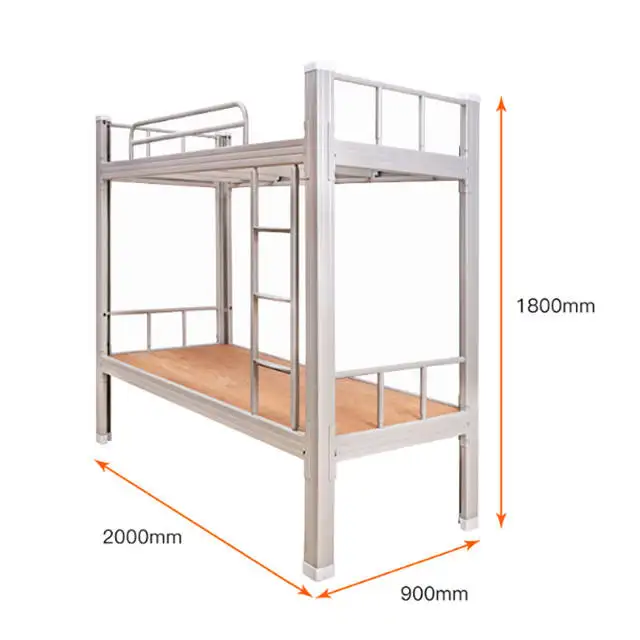 سرير نوم بطابقين مرتفع بسعر رخيص SXC-25، سرير معدني مزدوج وفردي للاطفال والكبار في نزل الشباب