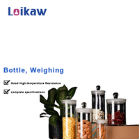 Loikaw laboratoire verrerie spécimen pot sur mesure bocal en verre conteneur bidons bocaux en verre apothicaire avec couvercle en verre