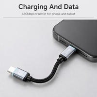 Câble de charge rapide USB-C vers Type-C tressé en nylon magnétique compact pour ordinateur, téléphone portable, batterie externe, voyage