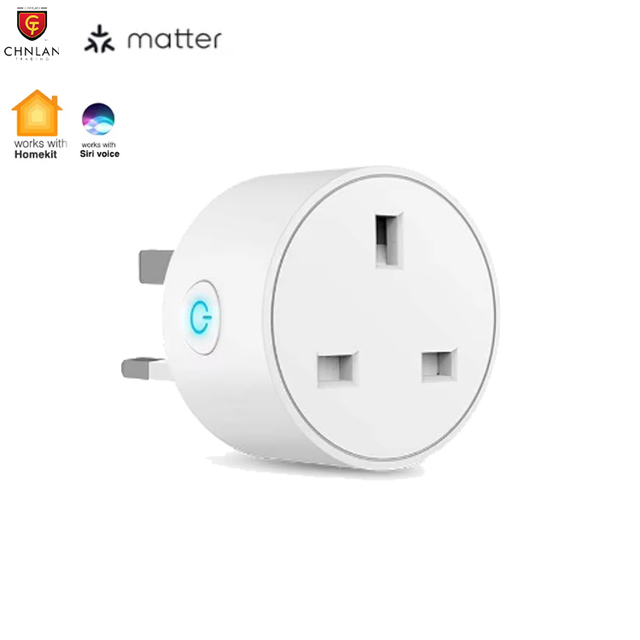 Matter Homekit WiFi Smart Plug UK EU US Standard Work With Alexa Siri 16A With Power Monitoring for Smart Home
