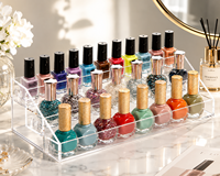 MineSign Présentoir Organisateur Léger en Acrylique Transparent à 3 Niveaux pour Vernis à Ongles, Huiles Essentielles et Maquillage
