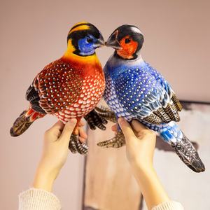 工場カスタム高品質人気商品柔らかいぬいぐるみかわいいスーパーバードぬいぐるみおもちゃ素敵な色のウズラ - Product Image 6