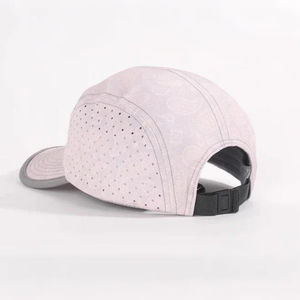 <span class=keywords><strong>Gorras</strong></span> OEM para correr con correa ajustable Cierre trasero 100% Nylon Cachemira Serigrafía Ligera 5 paneles Sprinters Camp Cap - Product Image 4