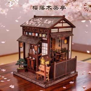 ศาลาชงชาเชอร์รี่บลอสซั่ม Y-Top แบบจำลองไม้ขนาดเล็ก DIY ของเล่นเสริมพัฒนาการสำหรับเยาวชนอายุ 15-35 ปี - Product Image 3