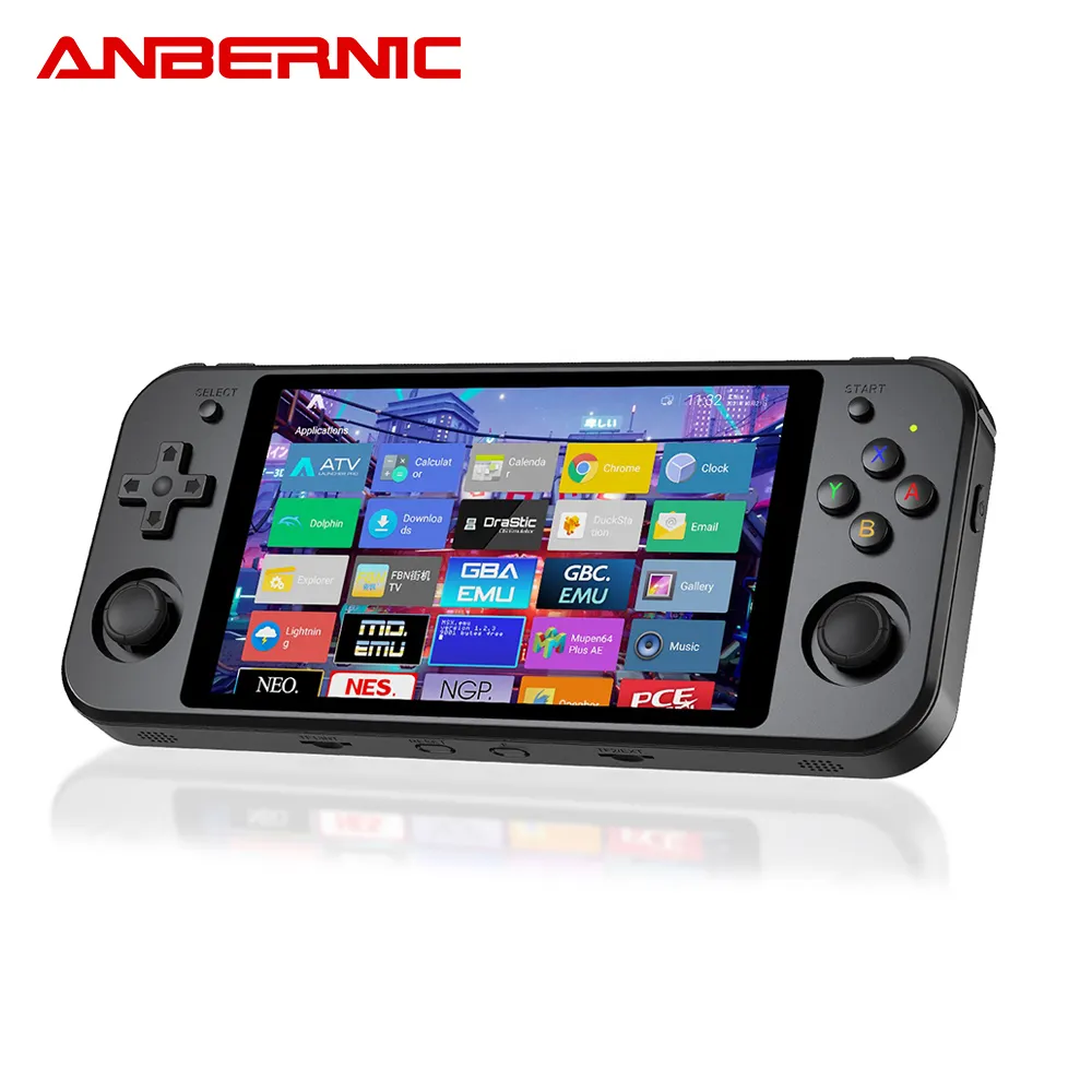 ANBERNIC konsol Game genggam Android, konsol Game genggam RG552 RK3399 Linux sistem ganda 5.36 inci layar besar Retro, pemutar Game PC