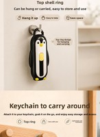 Ciseaux de cuisine portables et compacts en acier inoxydable, auto-rétractables, à fixation magnétique, en forme de pingouin, lame de 2,8 cm, pour la maison et la cuisine