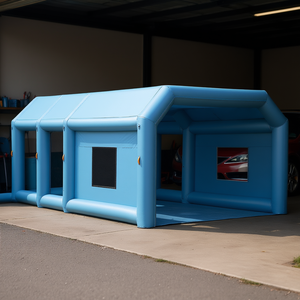 Cabina de pintura inflable portátil de 32.8x21x14.8 pies con sistema de filtro de aire de 1100W+750W para autos, camiones y furgonetas - Product Image 2