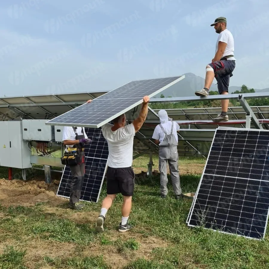 Aluminum Ground Photovoltaic Mounting System Solar Panels Installation Brackets Solar Array Ground Mount System