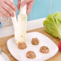1 Set sendok pembuat bakso Manual plastik nyaman untuk DIY rumah dapur Hamburger dan Burger ikan termasuk Pembuat bola ikan