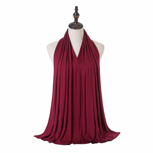 Vente en gros, nouvelle mode, hijab uni, long châle pour femmes, écharpe en jersey de polyester bon marché - Product Image 6
