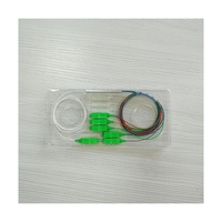 Répartiteur optique PLC mini 1x3 à 3 voies monomode en tube d'acier G657A1 de 0,9 mm, 1 m avec connecteur SC/APC 5G