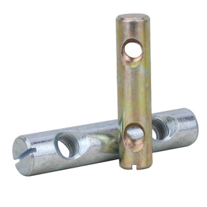 M6*20mm Customized Zinc Plated Carbon Steel Double Hole Slotted <strong>Barrel</strong> <strong>Nut</strong> - Product Image 1