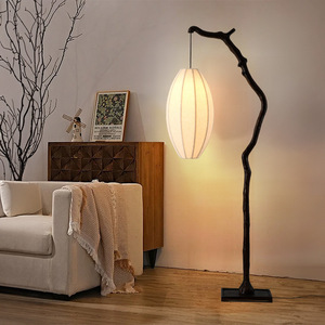 <span class=keywords><strong>Lampadaire</strong></span> de style médiéval, style zen, pour salle de thé, bureau, lampe d'ambiance, style Wabi Sabi, lampe de salon en forme de branche d'arbre - Product Image 2