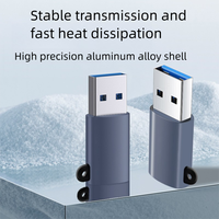 Adaptateur OTG USB-C Femelle vers USB 3.0 Mâle Newstarlink avec Protection Contre les Courts-Circuits, en Alliage d'Aluminium, pour Caméra 10G, 100% Compatible OEM