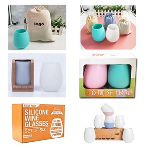 <span class=keywords><strong>Gobelet</strong></span> à boire <span class=keywords><strong>personnalisé</strong></span> 14OZ, 1 pièce, verres à vin en silicone pliables - Product Image 6