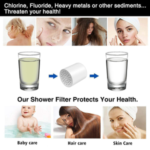 Filtre à eau de douche en acier inoxydable, charbon actif, 1 étape, manuel, élimination du chlore, installation facile, usage domestique - Product Image 2