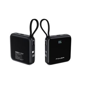 Batería Externa Ultrafina Mini de 10000 mAh de Polímero de Litio, Cargador Superrápido Pd22.5W con USB Tipo C, Carga Rápida Bidireccional, Incluye Dos Cables - Product Image 2