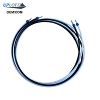 Cable trenzado de cobre THHN de 10 AWG para controlador de batería, 72'' (183 cm), par de cables, arnés de nailon, terminales de férula azules E6012, UPMF003 OEM/ODM