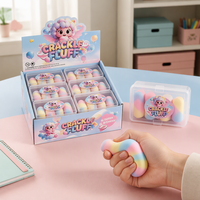 Balle anti-stress en forme de donut, croustillante et moelleuse, à remontée lente, jouet de simulation de dessert