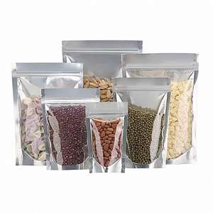 Pochette refermable transparente en aluminium avec fond gousset, réutilisable, étanche à l'humidité, pour le stockage des aliments, des aliments pour bébés, des chewing-gums - Product Image 3