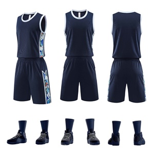 Ensemble de maillots de basketball pour camps d'entraînement, séchage rapide, respirant, sans manches, en <span class=keywords><strong>tissu</strong></span> jacquard, styles assortis pour enfants ; personnalisable - Product Image 4