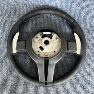 Volante de Cuero Mejorado Compatible con <span class=keywords><strong>BMW</strong></span> Serie F30 F32 F10 F20 F07 F01 E46 E60 E90 M3 M4 <span class=keywords><strong>M7</strong></span> F02 - Product Image 5