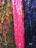 Tissu en dentelle de tulle brodé de paillettes brillantes néon