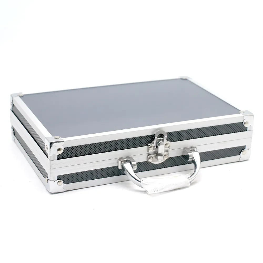Низкая цена, портативный алюминиевый выставочный ящик с прозрачной крышкой