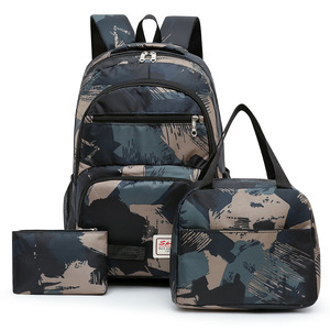 Fashion Waterproof Big Set <b>Lunch</b> Box Pencil Case 3-in-1 Casual Travel School Laptop Bag <b>Backpack</b> - Product Image 4