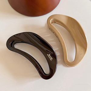 <span class=keywords><strong>Pinzas</strong></span> de Pelo Grandes y Gruesas de Color Sólido con Diseño Simple y Logotipo Personalizado, <span class=keywords><strong>Pinzas</strong></span> de Pelo de Plástico con Forma de Luna Creciente, Accesorios para el Cabello - Product Image 5