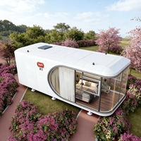 Capsule de camping préfabriquée de luxe moderne, système intelligent, alimentation solaire, pour hôtel, villa, appartement, parc