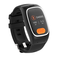 Reloj inteligente de alerta médica con detección de caídas SOS GPS Llamada de Voz bidireccional Monitor de ritmo cardíaco Podómetro