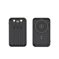 Batterie externe magnétique sans fil à charge rapide 22,5 W 10000 mAh et chargeur sans fil 15 W avec câbles intégrés – Vente en gros directe usine