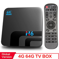 Dispositivo de tv inteligente H96 max, decodificador dvbt2 inalámbrico, 6k, cuatro núcleos, android 10,0, 4K, HDR, wifi, 2,4/5G