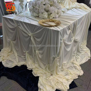 Nappe Ronde Blanche Personnalisée en Polyester de Haute Qualité pour Mariages, Banquets, Hôtels et Événements – Vente en Gros - Product Image 2
