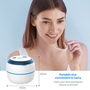 Haute qualité double fentes nettoyeur à ultrasons couvercle Transparent filtre panier 45KHz fréquence pour l'électricité de beauté domestique - Product Image 6