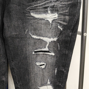<span class=keywords><strong>Jeans</strong></span> Denim da <span class=keywords><strong>Uomo</strong></span> di Alta Qualità, Modello <span class=keywords><strong>Boyfriend</strong></span> a Gamba Dritta, Casual, Effetto Usurato, Blu e Nero, Personalizzabili, Streetwear Autunnale - Product Image 2